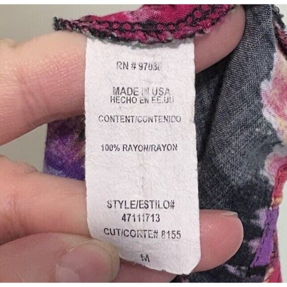 Delia’s Y2K Skirt Elastic Waist Circle Skirt Floral Multicolor Med Pink Purple - Picture 5 of 5